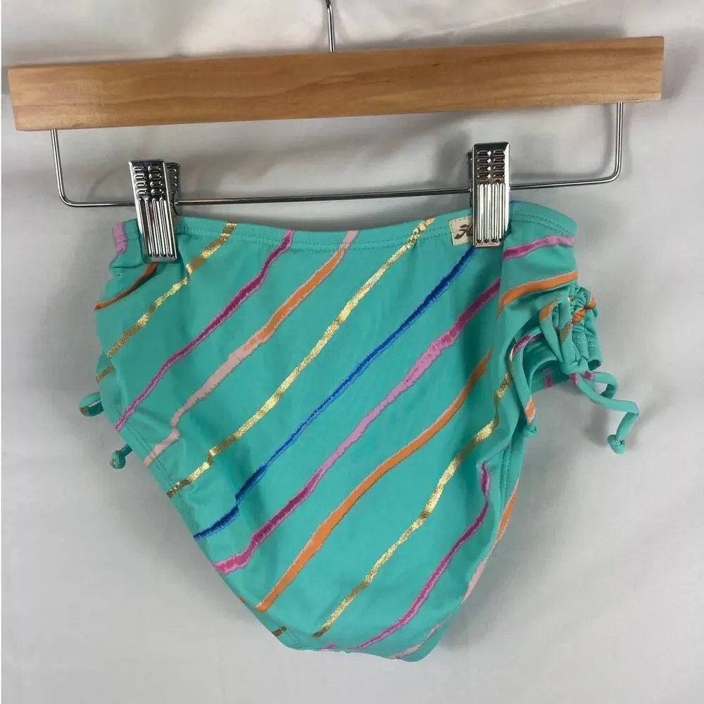 4/$25 NWOT Hobie Girls striped bikini bottom 8